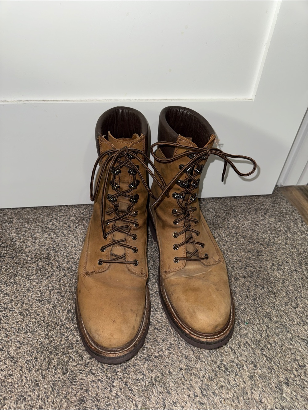 Thursday Everyday Men's Brown Leather Work Boots - Lace-Up Ankle Boot Sz 11.5”